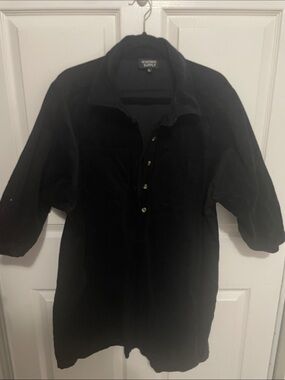 Known Supply Black Midi Shirt Dress